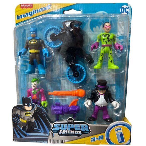 DC Super Friends Imaginext 3-8 Batman & Villains Action Figures Set - Picture 1 of 3